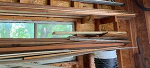 Lot of Wood & 2 Sawhorses