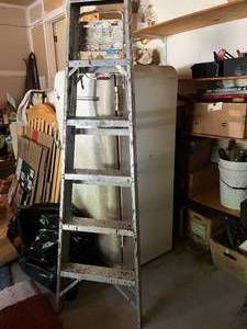 2 Metal Ladders - 6 ft & Extension