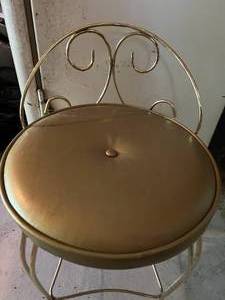 Gold Makeup Chair