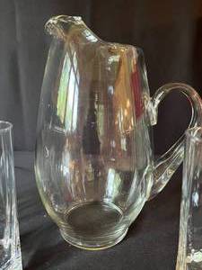 Glass Pitcher & 4 Glasses