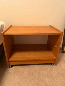Rolling Wood Cabinet