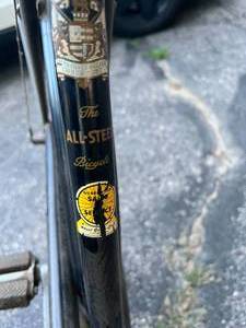Vintage Black Raleigh Sport Bike with Brooks Leather Saddle Seat