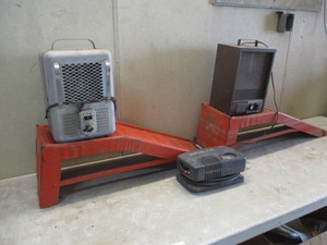 Car ramps, compressor, 2 milk house heaters