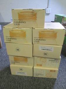 9 boxes of 168 per box canning lids...