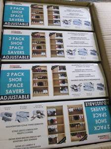 box of 12 new shoe space savers 2 p...