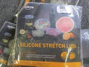 5  packs of 16 silicone stretch lid...
