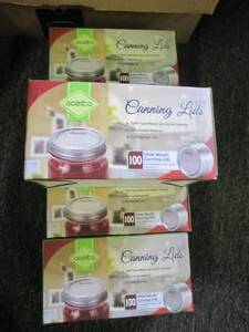 5 packages of 100 wide mouth cannin...