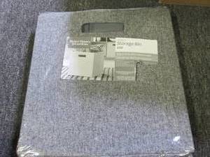 fabric storage bin gray 12.75 x 15 ...