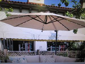 10 foot red offset patio umbrella w...
