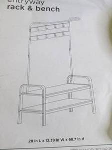 honey can do entryway rack and benc...