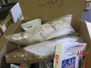 box of crafting supplies and more ...