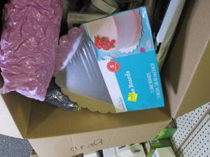 box of crafting supplies and more ...