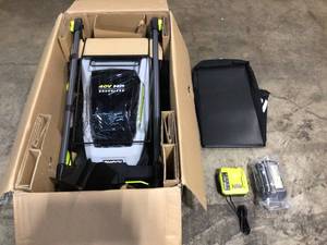lot 2 image: RYOBI 40V HP Brushless 20 in. Cordless Electric Battery Walk Behind Self-Propelled Mower - Open Box - Review all pictures