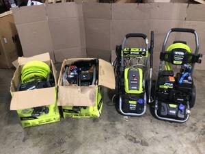 lot 4 image: Mix Lot of Assorted Ryobi Pressure Washers  diferents Styles and Conditions  Review all pictures