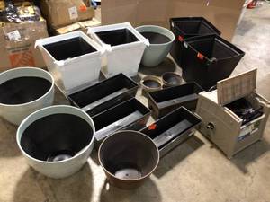 lot 36 image: Mix Lot of Outdoor Gardening Pots - Review all pictures - Various Models and Conditions