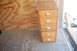 lot 208 image: Wood storage cabinet  craft cabine...