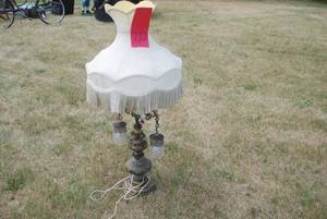 lot 222 image: Victorian chandelier type lamp with...