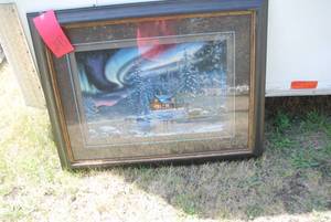 lot 243 image: Kim Norlien painting cabin in the w...