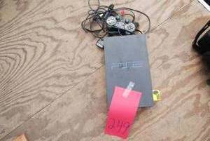 lot 249 image: PlayStation 2 with corded controlle...