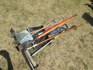 lot 132 image: assortment of long-handled floor to...