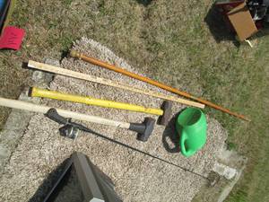 lot 143 image: pair of 8 lb mallets with a fishing...