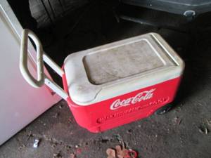 lot 144 image: Flip open Rolling Cooler with non-a...