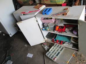 lot 167 image: (2) White Wooden 2-door garage Cabi...