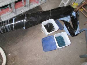 lot 176 image: (2) buckets of heavy duty screws on...