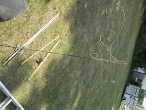 lot 323 image: metal shepherds hook plant hanger ...