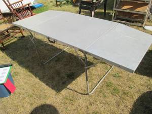 lot 327 image: Aluminum portable folding table...