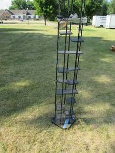 lot 340 image: Tall Black metal Floor lamp with mu...