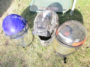 lot 353 image: (3) types of helmets no matter what...