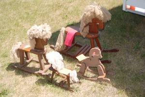 lot 295 image: Lot of child and doll sized wooden ...