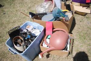 lot 298 image: (2) boxes and (1) tote with waterin...