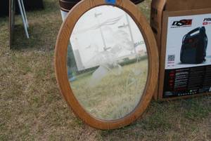 lot 34 image: Etched duck mirror...