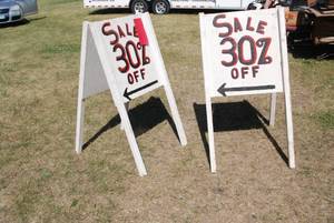 lot 43 image: 2 dual sided A frame advertising si...