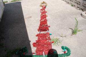 lot 77 image: Pillar candle decoration 110 inches...