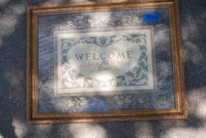 lot 414 image: Best Buddies framed print, floral p...