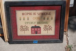 lot 416 image: (2) Lighthouse framed prints, Log c...