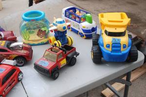 lot 454 image: (2) Boxes of toys ranging from baby...