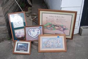 lot 496 image: lot of (5) framed pictures and othe...