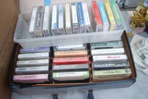 lot 505 image: 4 boxes full of cassettes, 45s, an...