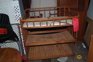 lot 533 image: Wooden Baby Changing table...