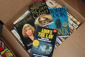 lot 540 image: 8 boxes of books, both hard cover a...