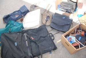 lot 547 image: Huge variety of purses, luggage, la...