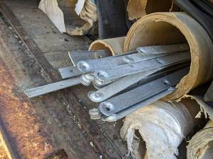 lot 100 image: Mixed lot of unused metal roofing t...
