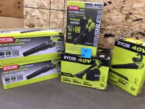 lot 1 image: Lot of Ryobi Blowers, Various Models and Conditions- Review all pictures