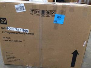 lot 2 image: Highmont 41 in. W x 17-58 in. D Vanity in Coffee Bean (Vanity Only) - Review all pictures