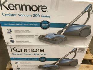 lot 21 image: KENMORE 200 Series Bagged Canister Vacuum Cleaner - Lot of 2 - Review all pictures - Open box