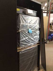 lot 34 image: Husky Husky 4 Unit Garage Cabinet combo - large unit damaged other units in like new condition